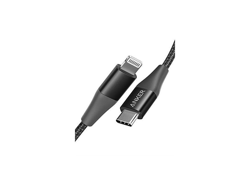 Anker PowerLine+ ΙΙ USB-C σε Lightning καλώδιο 0.9μ. για Apple iPhone / iPad / iPod MFi, με Νάυλον ύφανση - A8652011, Μαύρο