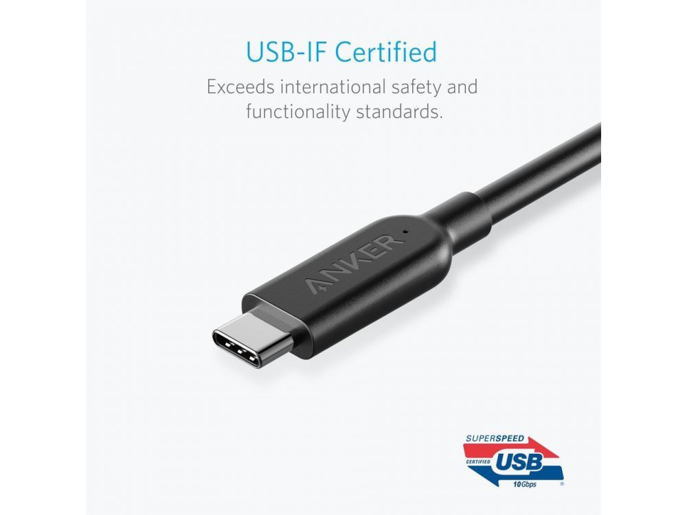 Anker PowerLine II cable USB-C to USB-C 3.1, 1m, black