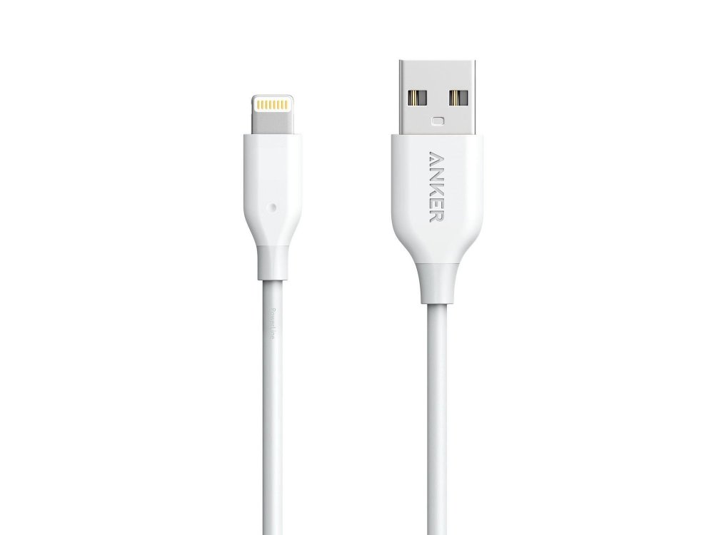 Anker PowerLine II Dura 2μ. Lightning Καλώδιο για Apple iPhone / iPad / iPod MFi - A8433021, Λευκό