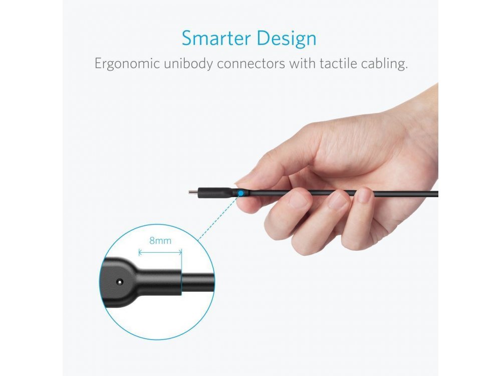 Anker Καλώδιο Powerline II USB C to USB A 3.1 Gen2 USB-IF 1μ. - A8465011, Μαύρο