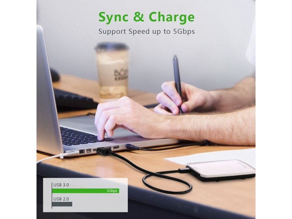 Ugreen USB 3.0 Type A 1μ. Male to Male Cable, Καλώδιο USB Αρσενικό σε Αρσενικό - 10370