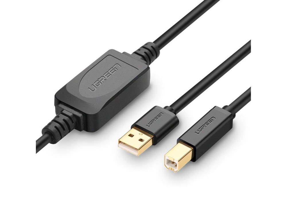 Ugreen USB 2.0 σε USB-B Καλώδιο Active Printer / Scanner Cable 10μ. - 30935