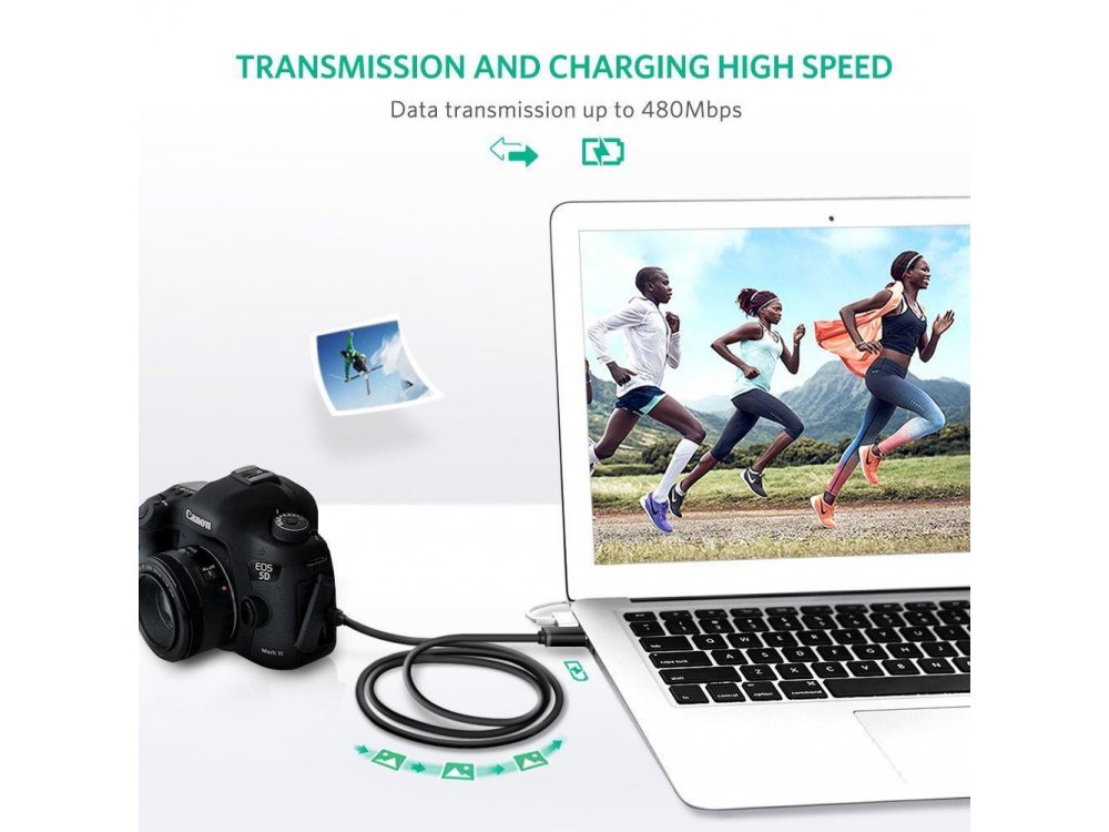 Ugreen USB 2.0 Cable to Mini USB (USB-Mini B) 3ft. - 10355
