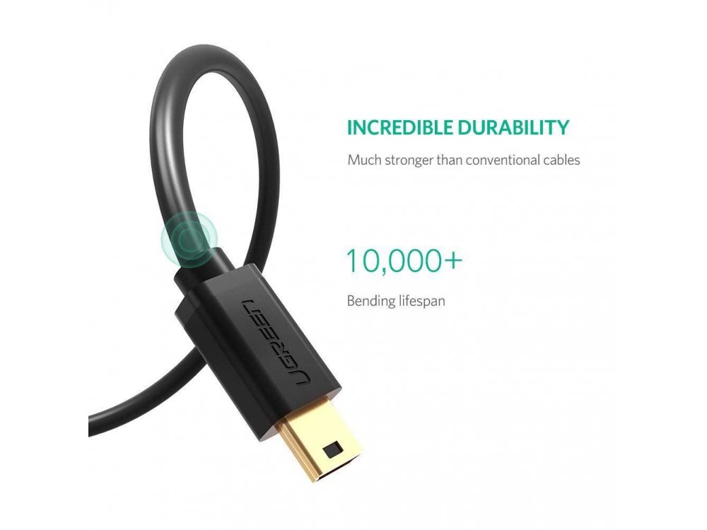Ugreen USB 2.0 Cable to Mini USB (USB-Mini B) 3ft. - 10355