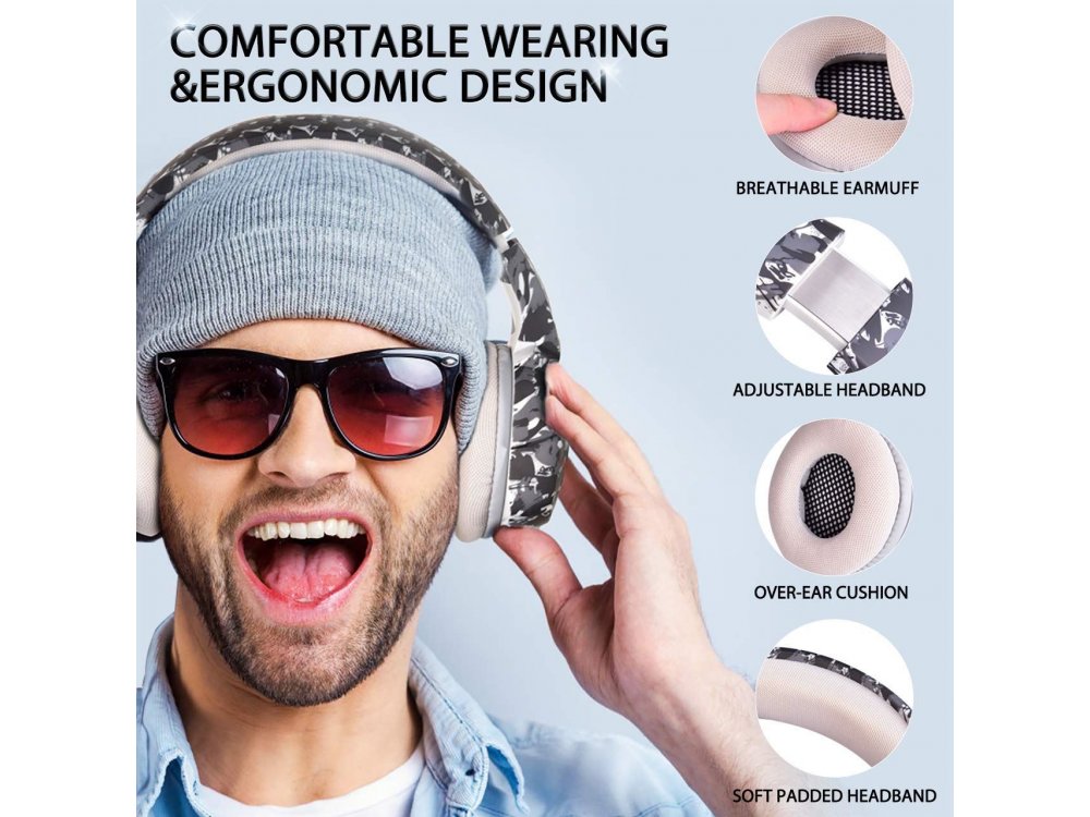 Onikuma K5 Camouflage LED Gaming Headset 7.1 (PC / PS4 / Xbox / Switch / Mac / iOS)