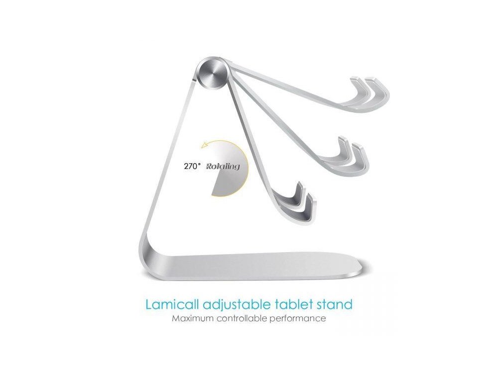 Lamicall S1 Βάση/Stand Tablet Ρυθμιζόμενη 270° για συσκευές 5"-13", Ασημί