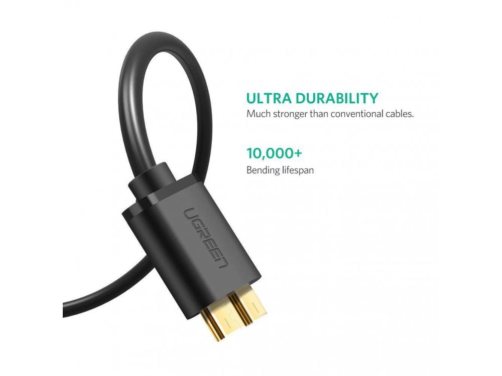 Ugreen USB 3.0 Cable σε Micro-B (USB 3.0 B) 0,5μ. Καλώδιο εξωτερικού σκληρού δίσκου - 10840