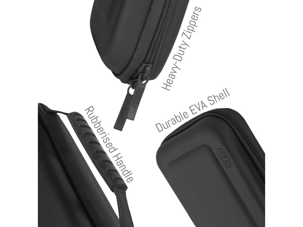 Orzly Nintendo Switch θήκη μεταφοράς για συσκευή και παρελκόμενα, Μαύρη