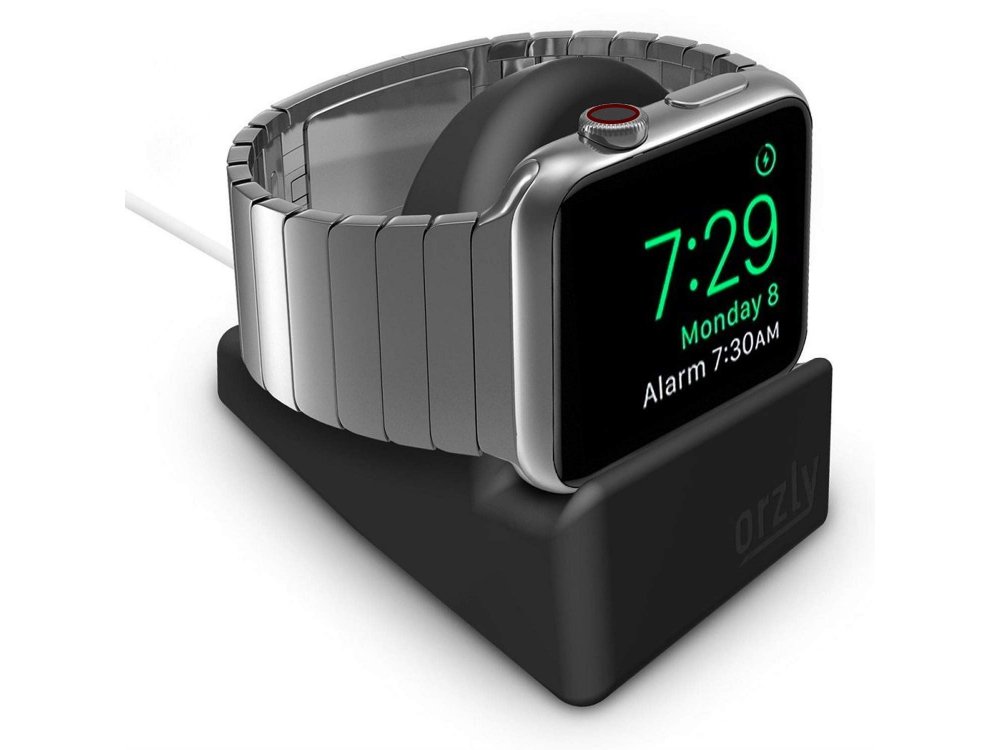 Orzly Compact Stand για Apple Watch (Charger, Night Stand Mode Compatible, Integrated Cable Management Slot), Μαύρο