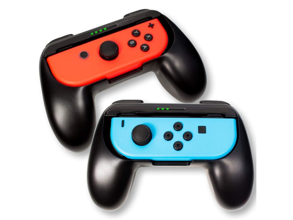 Orzly Joy-Con Controller Grips για Nintendo Switch, Σετ των 2, Μαύρα