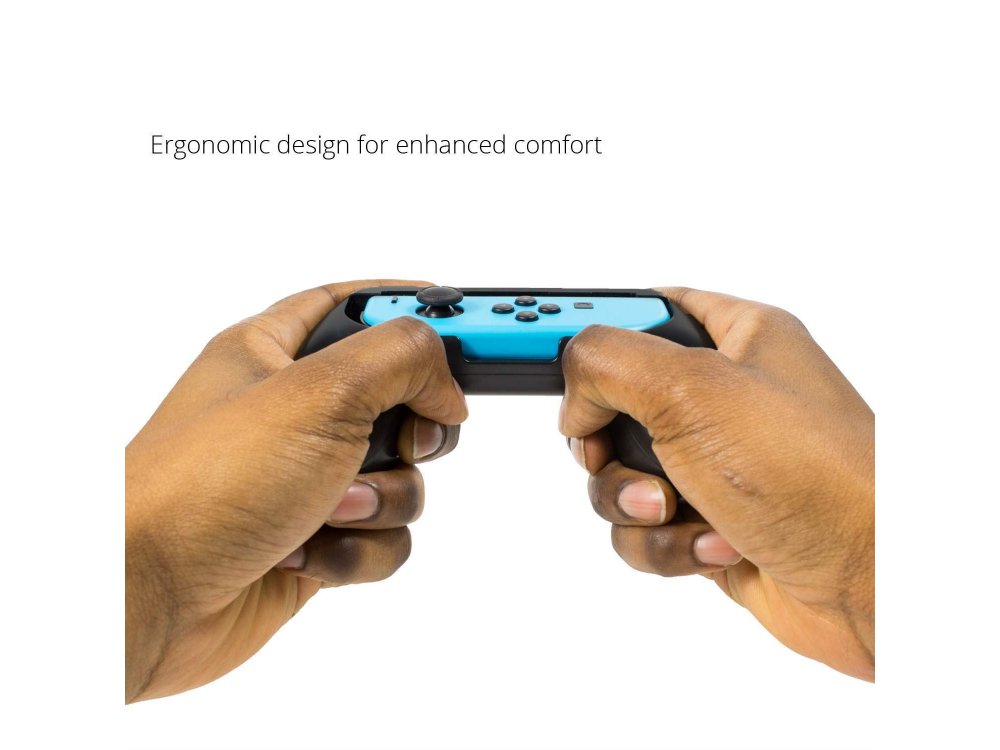 Orzly Joy-Con Controller Grips για Nintendo Switch, Σετ των 2, Μαύρα