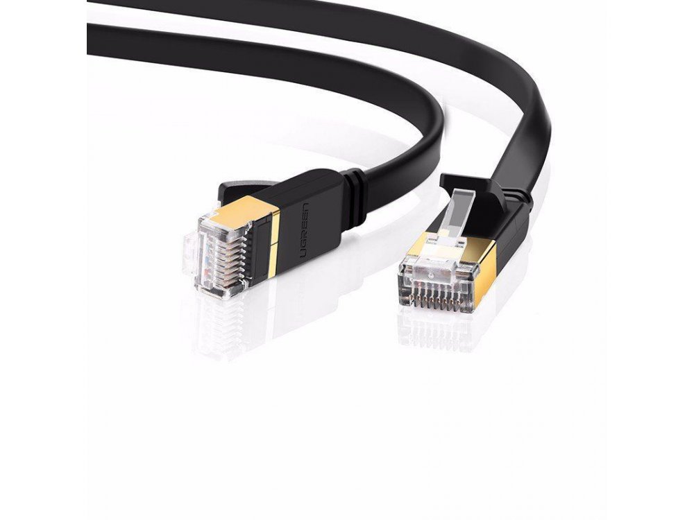 Ugreen STP Cat.7 Καλώδιο Ethernet Flat 5μ., Μαύρο - 11263