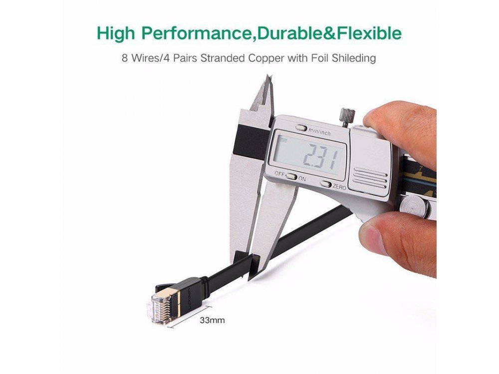 Ugreen S/FTP Cat.7 Cable Ethernet Flat 15ft 11263