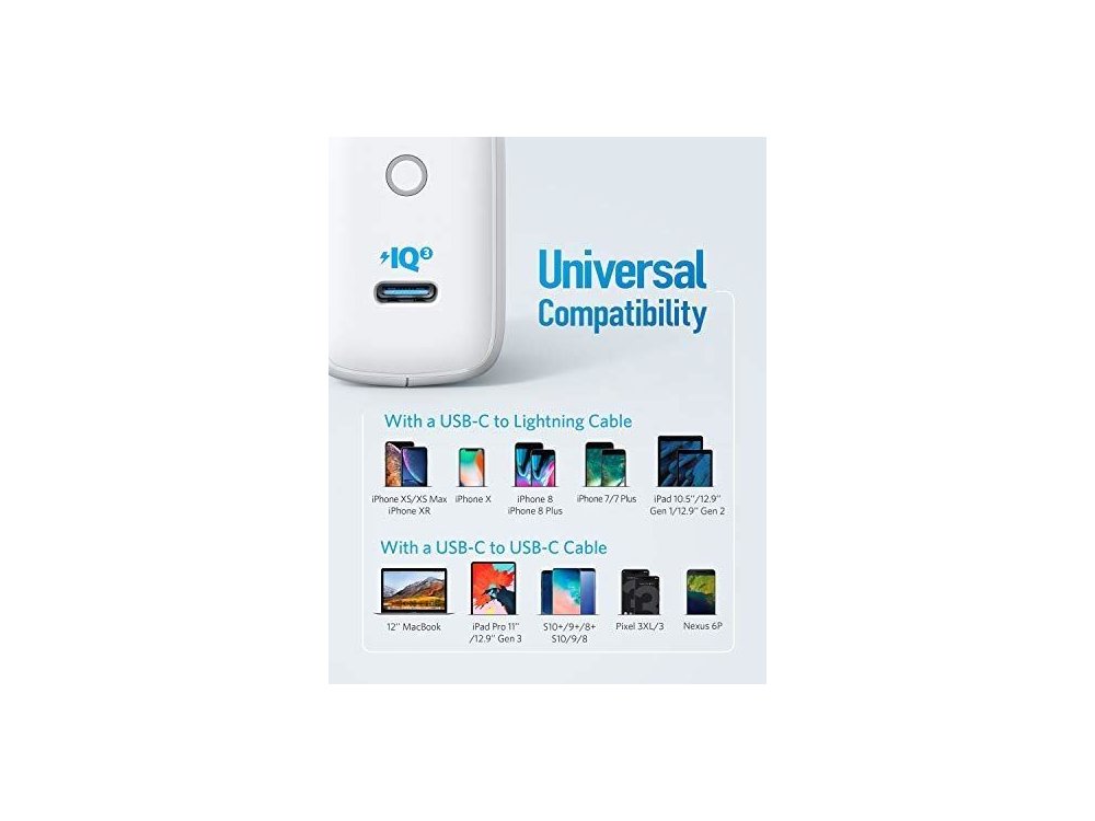 Anker PowerPort III mini Φορτιστής πρίζας 30W Type-C με Power IQ 3.0 - A2615321
