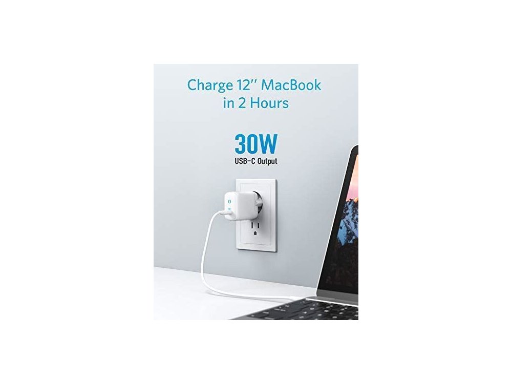 Anker PowerPort III mini Φορτιστής πρίζας 30W Type-C με Power IQ 3.0 - A2615321