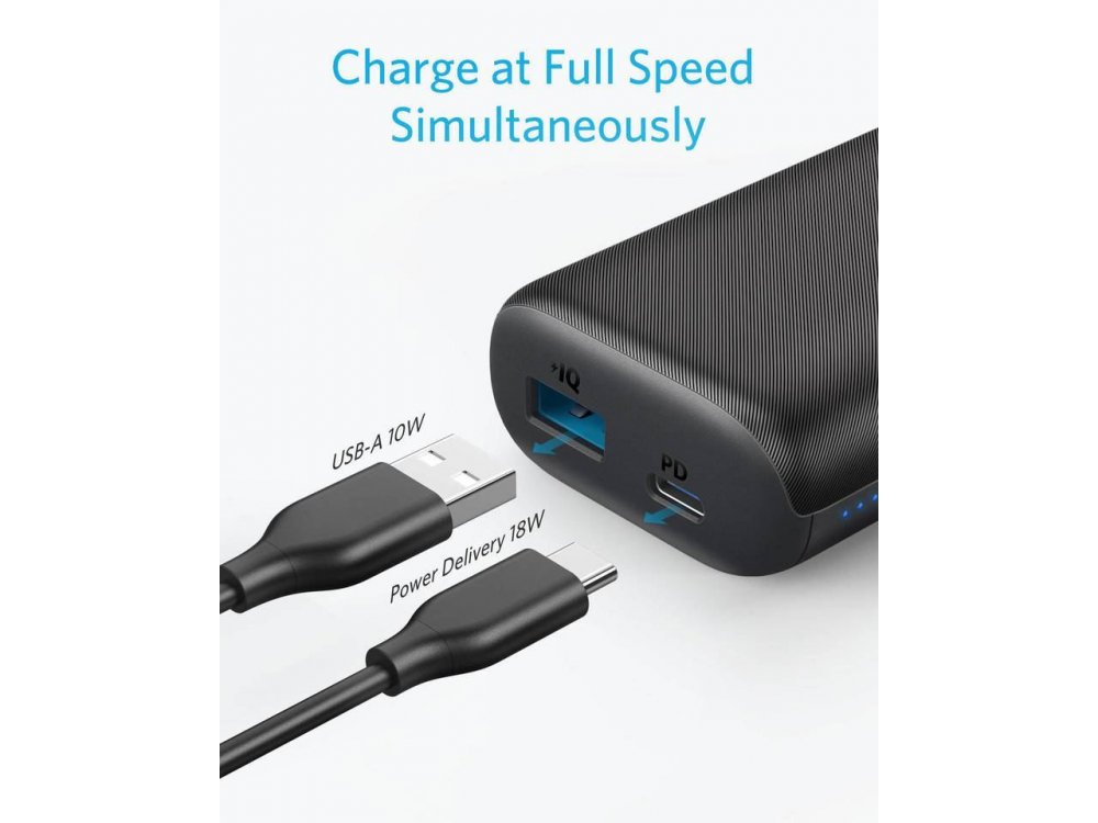 Anker PowerCore 10000 PD USB-C Power Bank 10.000mAh Power Delivery - A1236HZ1, Black
