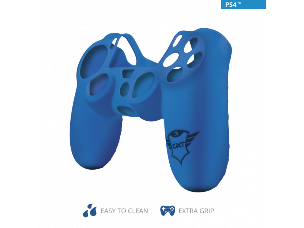 Trust GXT 744B Rubber Skin for PS4 Controller, Blue - 21213