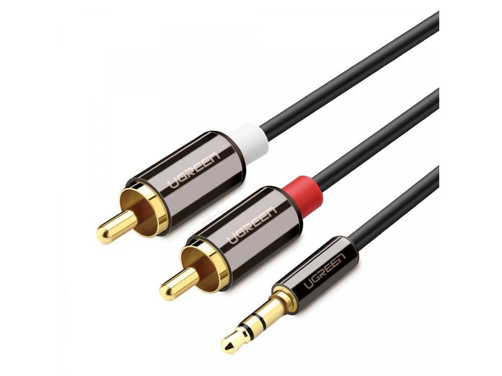 Ugreen 3.5mm Male to 2RCA Male Auxiliary Stereo Y Splitter Audio Cable 3ft. - 10749