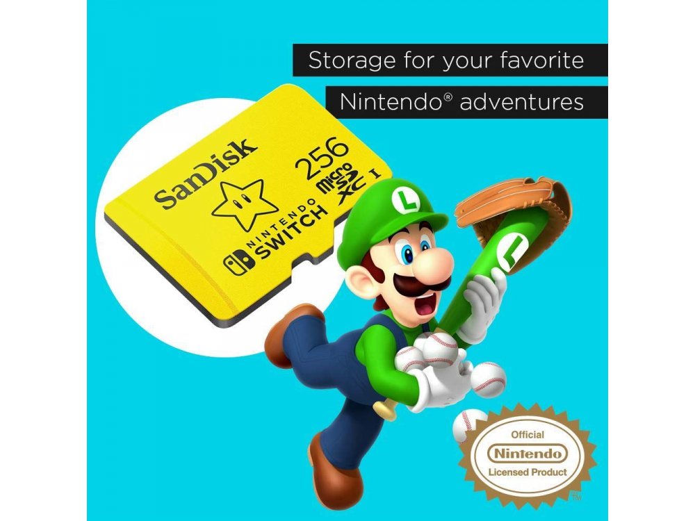 Sandisk micro SDXC 256GB card for Nintendo Switch - SDSQXAO-256G-GNCZN