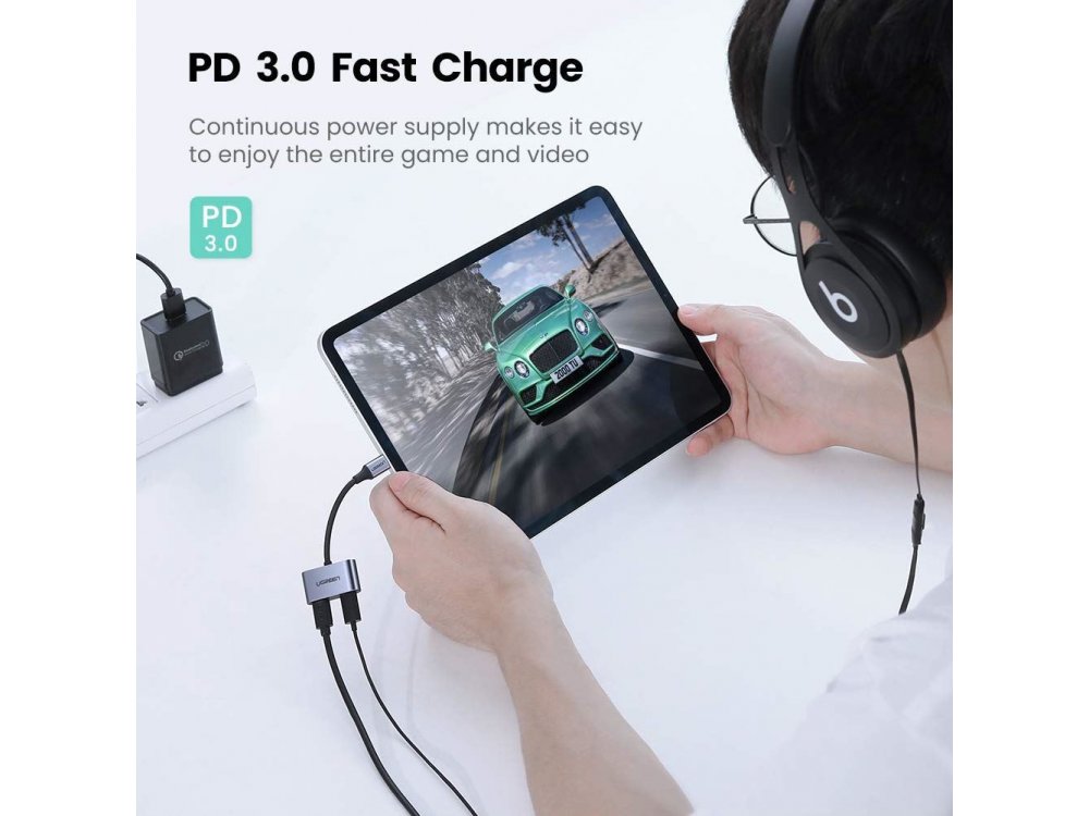 Ugreen Type-C to Type-C * 2 Audio + PD Charging Hub Adapter - 60165