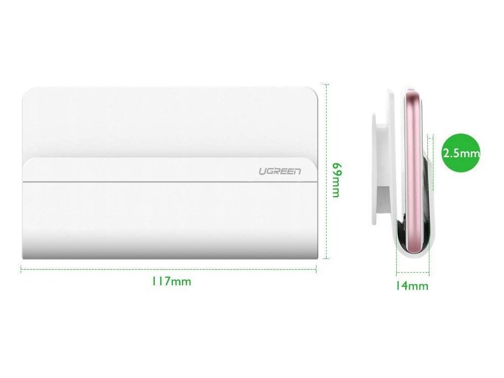 Ugreen Βάση τοίχου για Smartphone, Αυτοκόλλητη, Λευκή - 30394