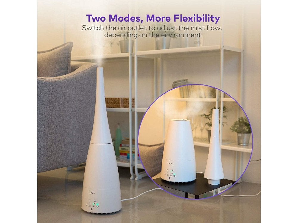 VAVA VA-AH012 Υγραντήρας δωματίου Ultrasonic Mist, 2 Ακροφύσια & Remote control, 3L, Λευκός