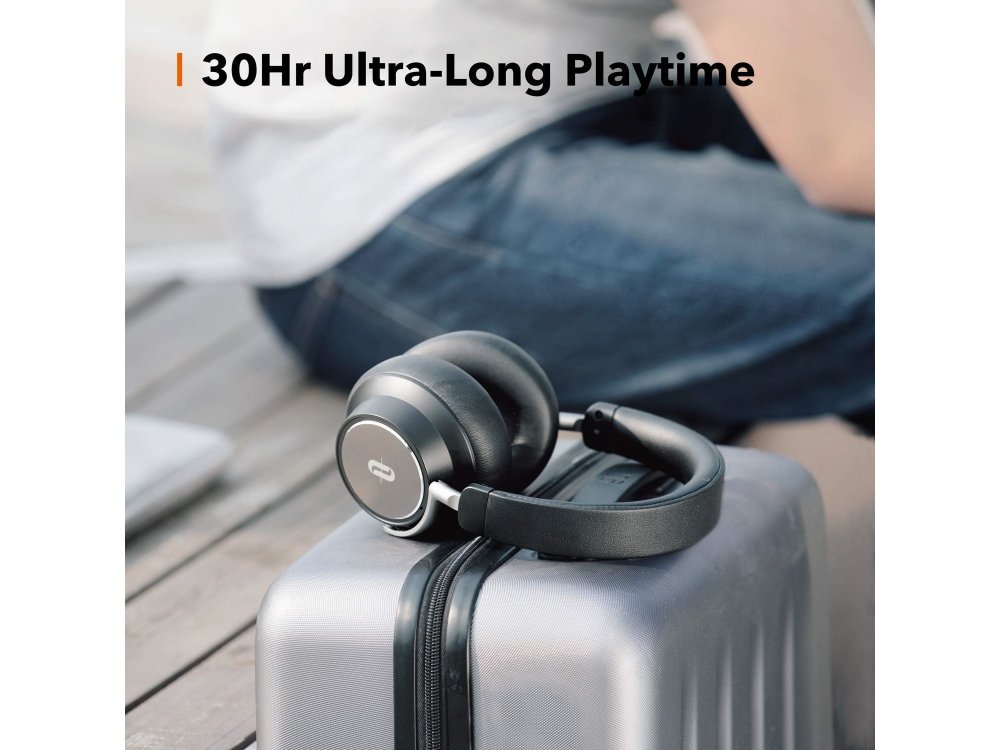 TaoTronics SoundSurge 46 Bluetooth ακουστικά με Active Noise Cancelling, Hyper Speed Charge, CVC6.0, 30H Μπαταρία, Μαύρα