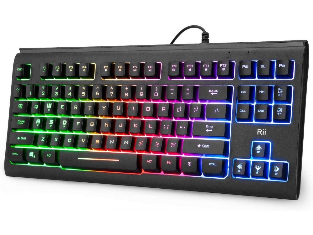 Rii Primer RK104 Mini Gaming Keyboard 87 keys with LED lights for PC / Laptop