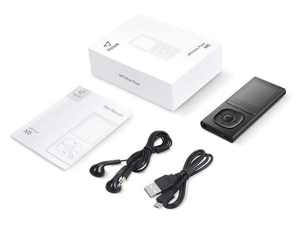 Victure M5 MP3 Player 8GB, 1.8" TFT Screen, Video Player, Voice Recorder, Black