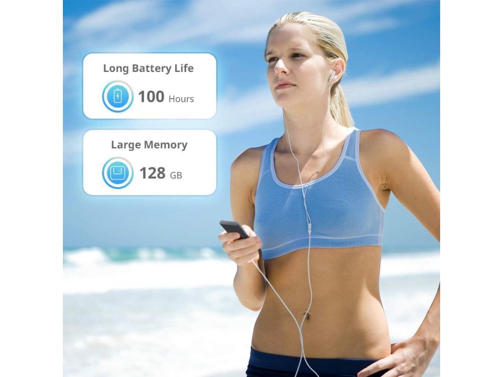 Victure M5 MP3 Player 8GB, 1.8" TFT Screen, Video Player, Voice Recorder, Black