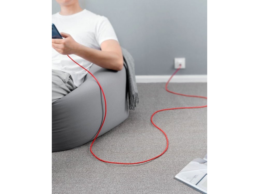 Anker Powerline+ Cable USB-C 10ft. with Nylon Braided- A8267091, Red