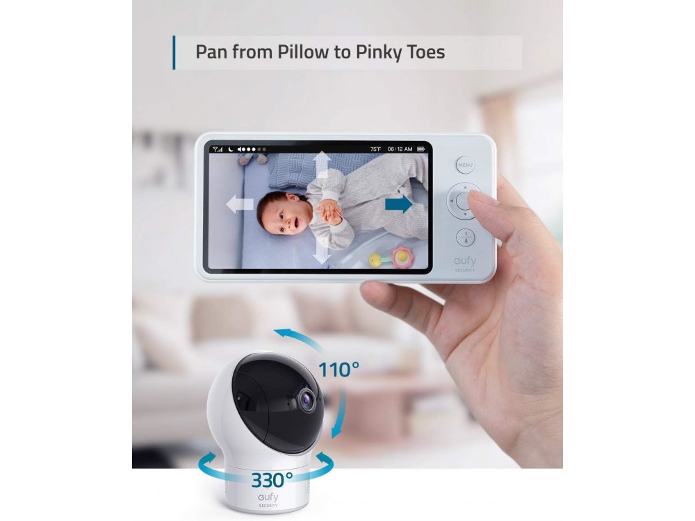 Anker Eufy SpaceView Baby Monitor, HD 720p, 5" LCD - T83002D2