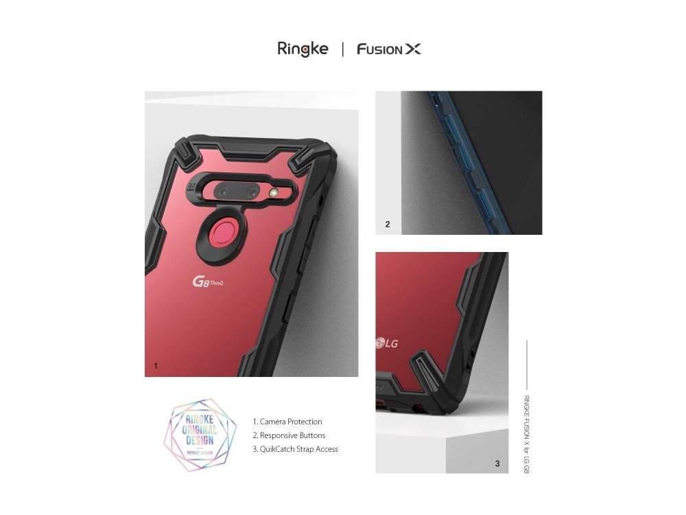 Ringke Fusion X LG G8 ThinQ Θήκη, Μαύρη