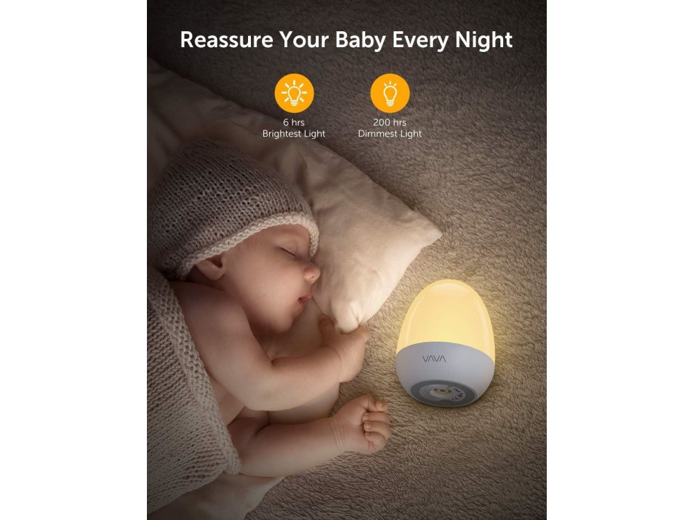 VAVA VA-CL006 Mini Φωτάκι Νυχτός, IP65 Ημι-αδιάβροχο, με Touch Control και Timer