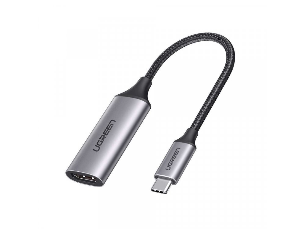 Ugreen USB-C to HDMI 4K@60Hz Adapter (Thunderbolt 3 / HDMI 2.0) με Νάυλον ύφανση, Μαύρο - 70444
