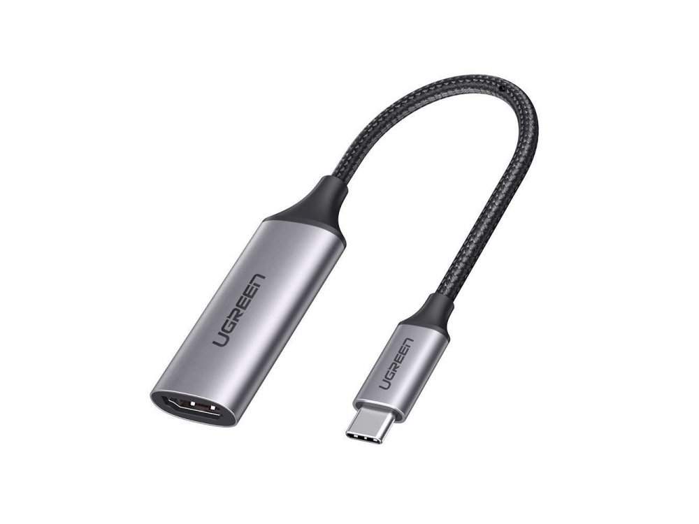 Ugreen USB-C to HDMI 4K@60Hz Adapter (Thunderbolt 3 / HDMI 2.0) Nylon Braiding, Black - 70444