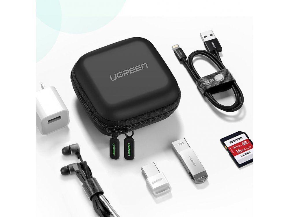 Ugreen Θήκη Ακουστικών (Airpods / Galaxy Buds / Liberty κ.α.) & Εξαρτημάτων, Μαύρη - 40816