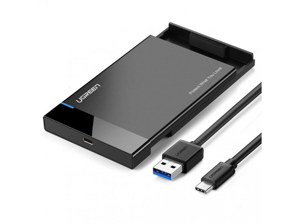 Ugreen External Hard Drive Enclosure USB-C 3.1 to SATA Adapter (6Gbps), Θήκη για 2.5" SATA Εξωτερικούς Σκληρούς δίσκους - 50743