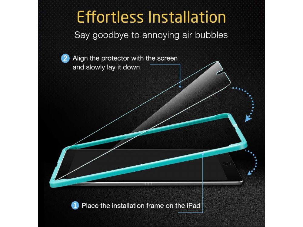 ESR iPad 10.2" (7th Gen 2019) / iPad Air 3 10.5" (2019) / iPad Pro 10.5" Tempered Glass με Installation frame