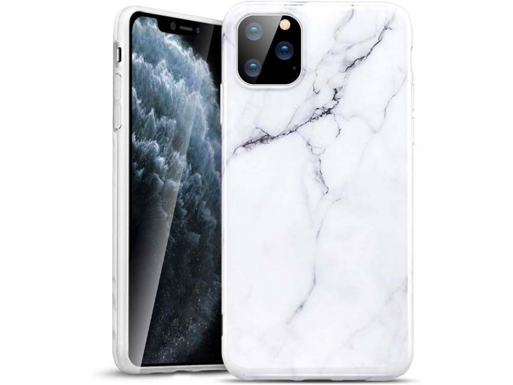 ESR iPhone 11 Pro Marble Slim Soft Θήκη , White Sierra