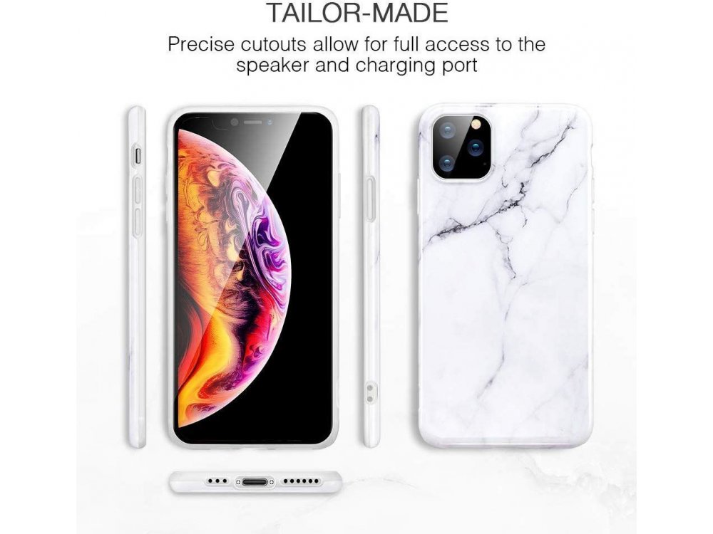 ESR iPhone 11 Pro Marble Slim Soft Θήκη , White Sierra