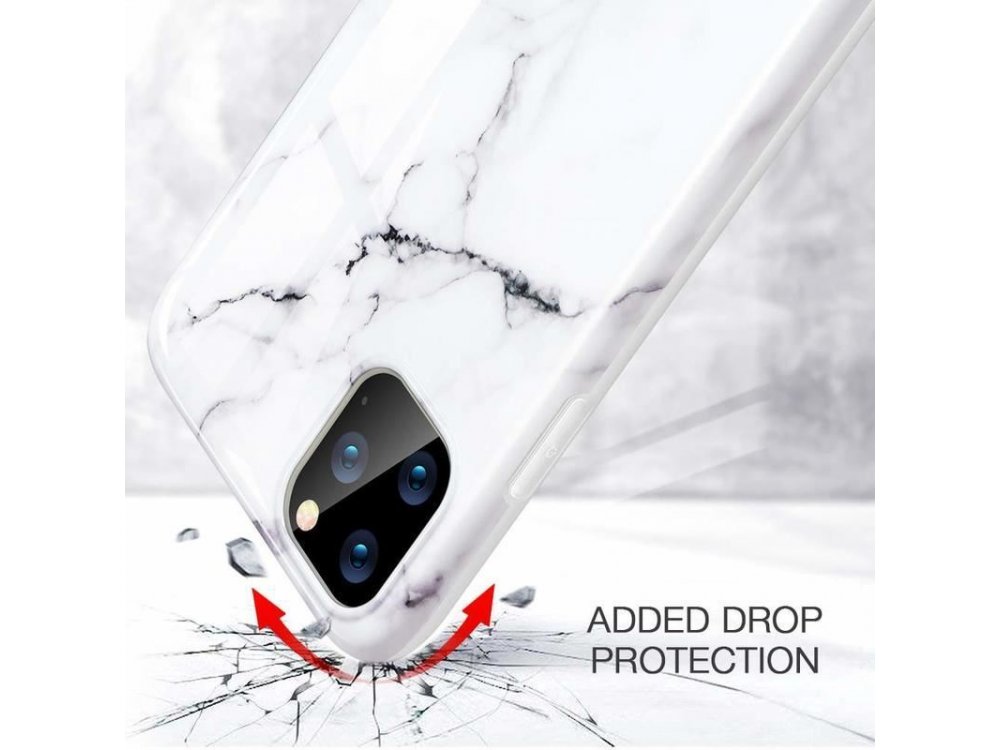 ESR iPhone 11 Pro Marble Slim Soft Θήκη , White Sierra