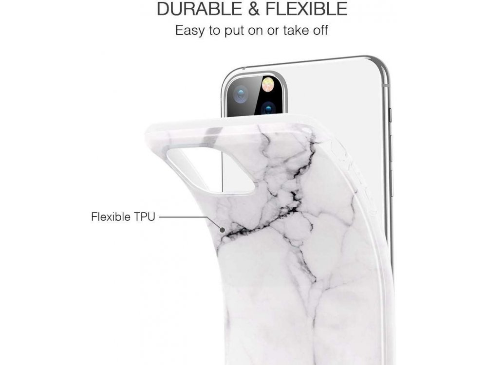 ESR iPhone 11 Pro Marble Slim Soft Θήκη , White Sierra