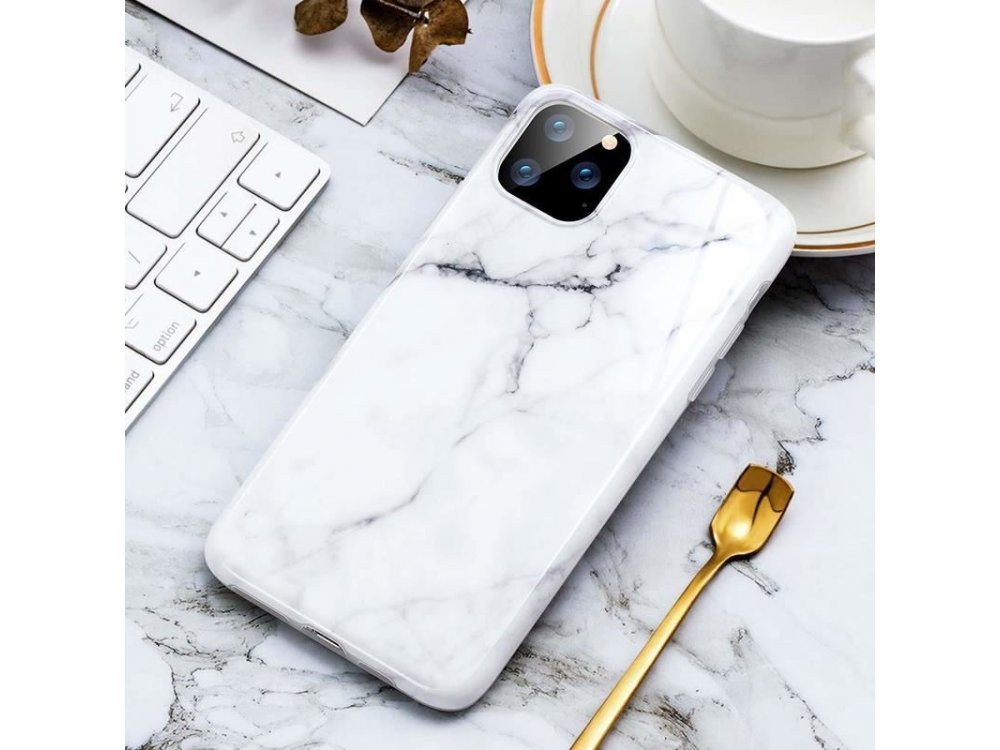 ESR iPhone 11 Pro Marble Slim Soft Θήκη , White Sierra