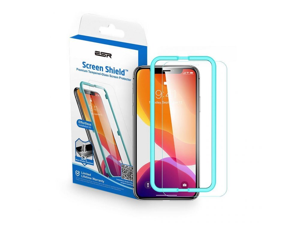 ESR iPhone 11 / XR Tempered Glass με Installation frame