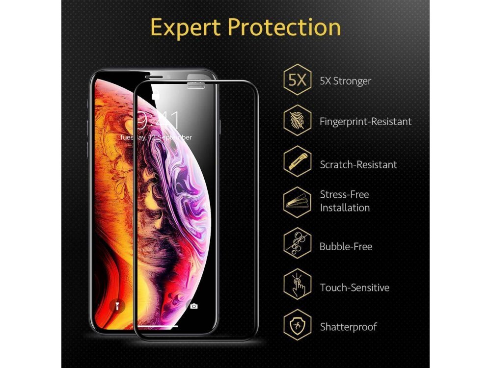 ESR iPhone 11 / XR Tempered Glass 3D Full-Coverage with Installation frame
