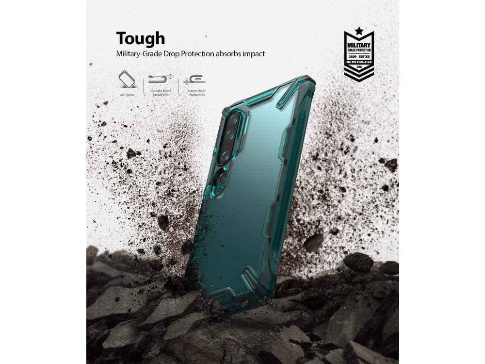 Ringke Fusion X Xiaomi MI Note 10 / Note 10 Pro Case , Turquoise Green