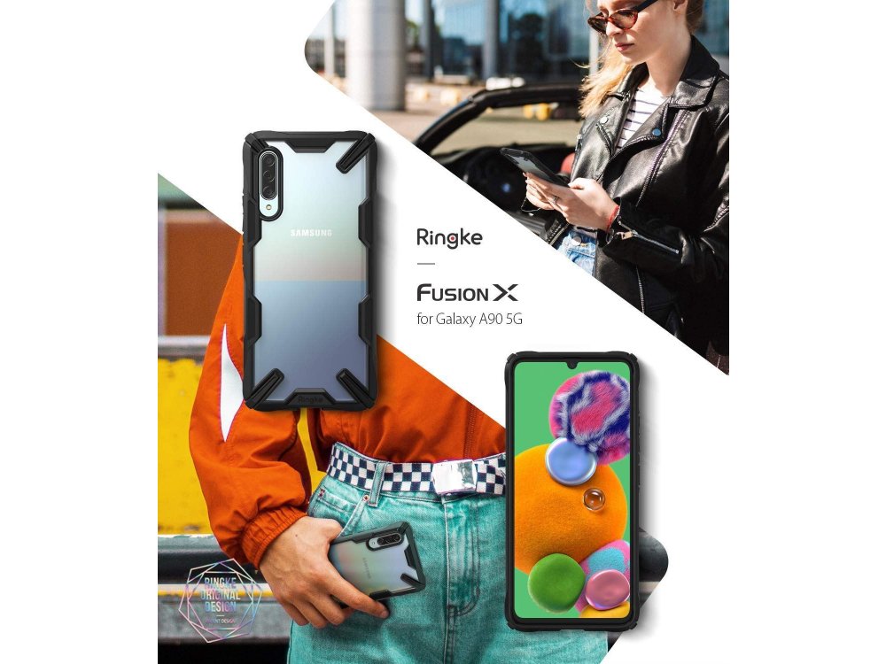 Ringke Fusion X Samsung Galaxy A90 2019 Case, Black