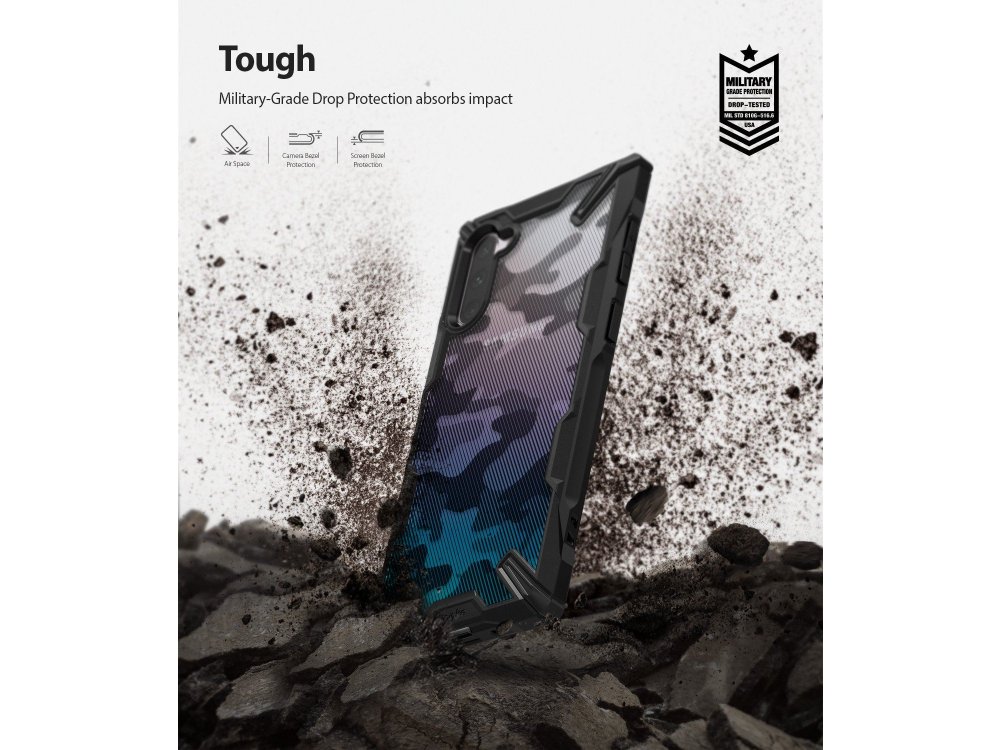 Ringke Fusion X Galaxy Note 10 / 10 5G Θήκη, Camo Black
