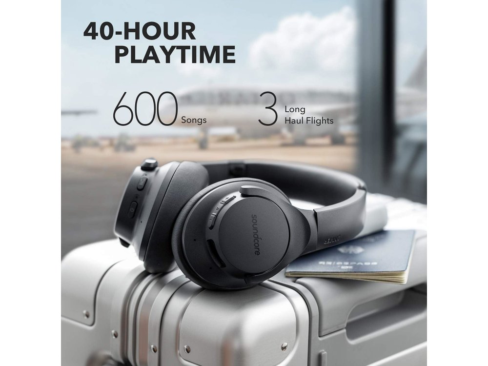Anker Soundcore Life Q20 Bluetooth ακουστικά με Active noise cancellation - A3025011, Μαύρα